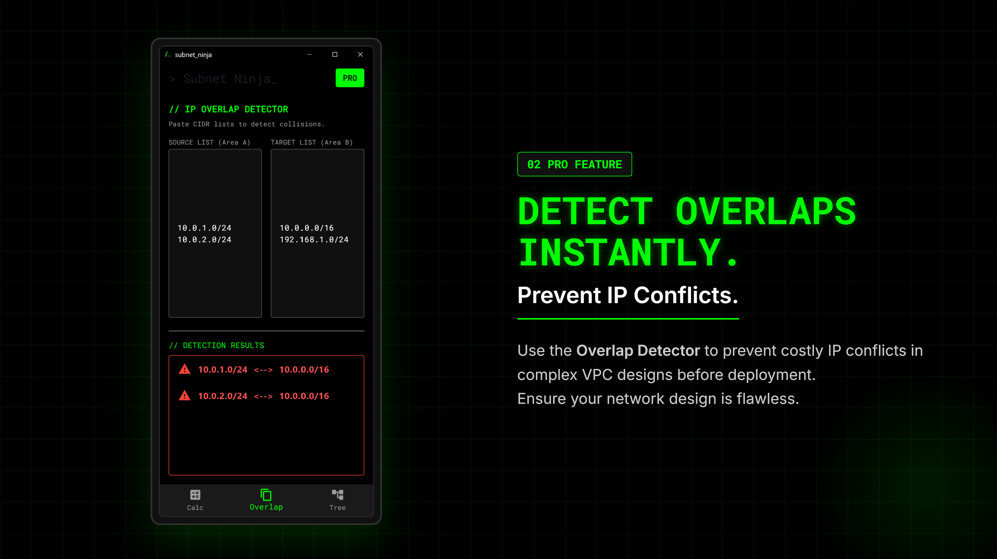 Subnet Ninja - Screenshot 2 showing product features and functionality