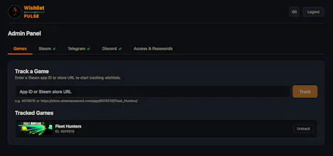 Steam Wishlist Pulse gallery image