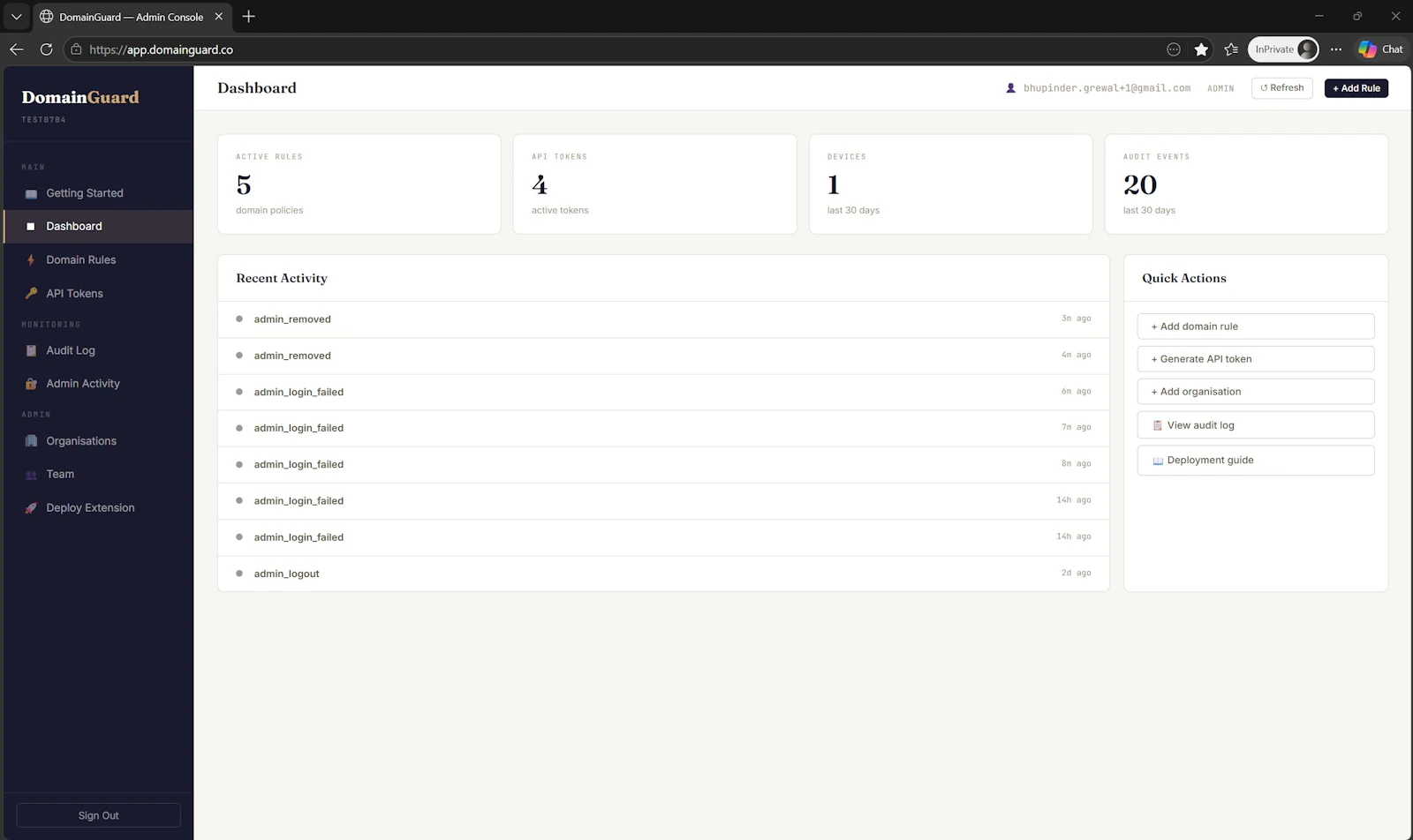 DomainGuard screenshot 1
