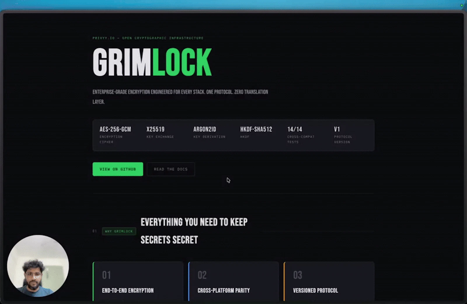 Grimlock: E2EE Cross Platform OpenSource screenshot 1 (video preview)