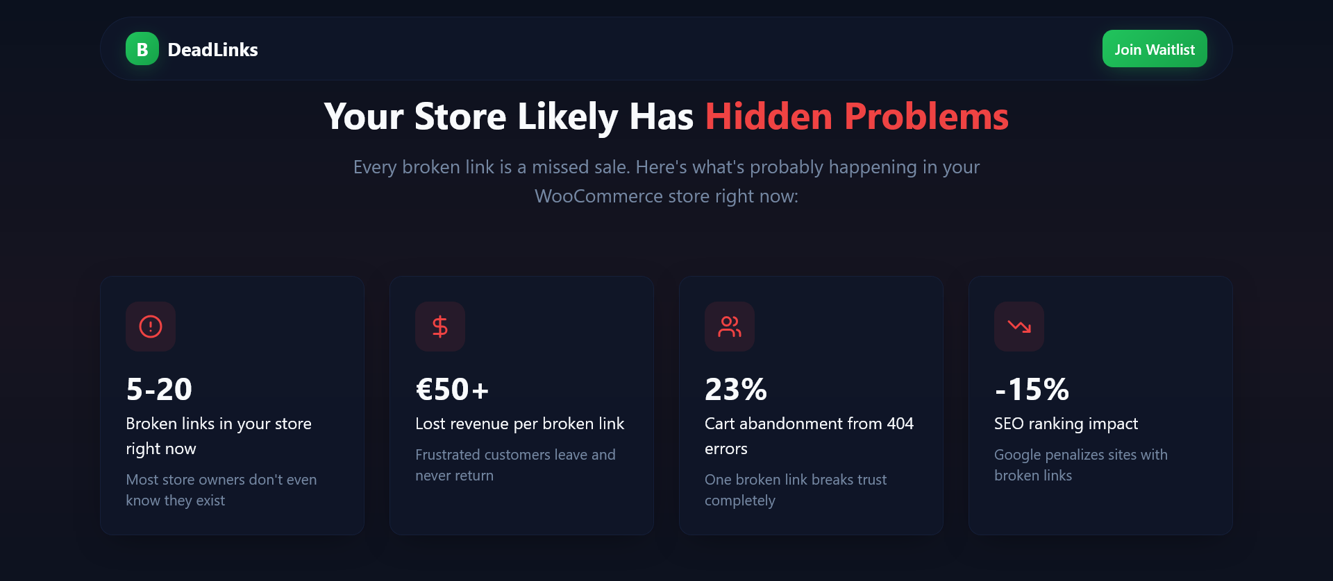 DeadLinks - Main product screenshot demonstrating key features and user interface