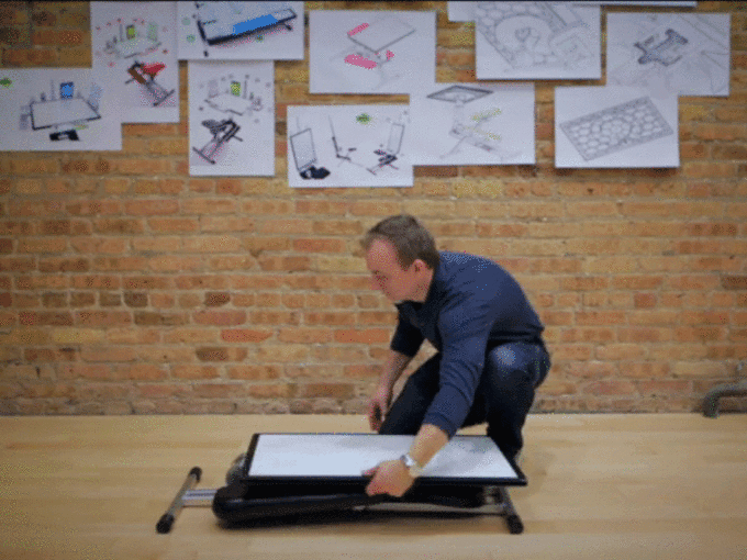 folding desk and chair combo