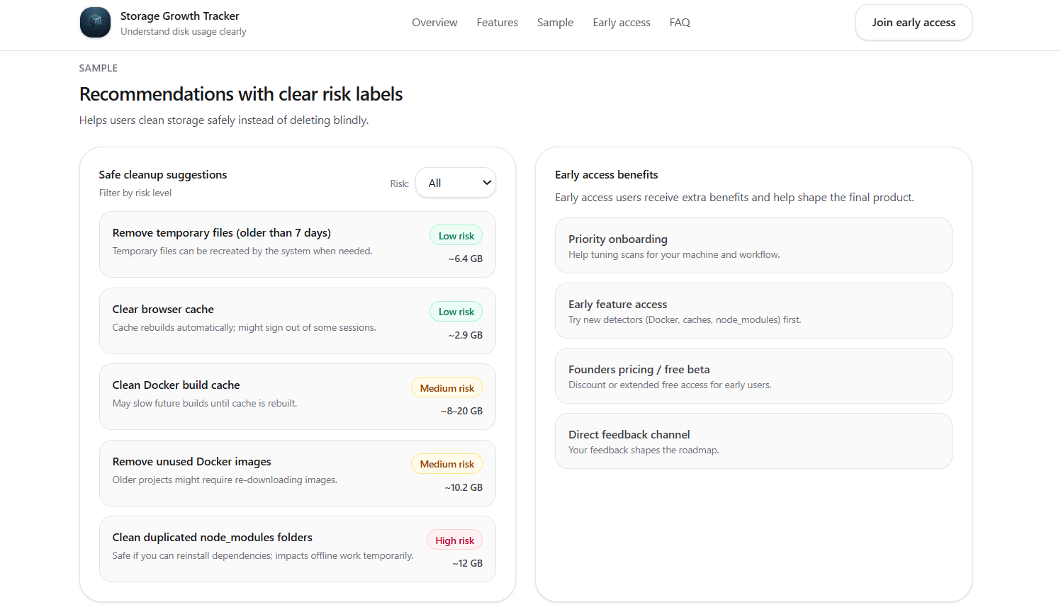 Storage Growth Tracker - Screenshot 3 showing product features and functionality
