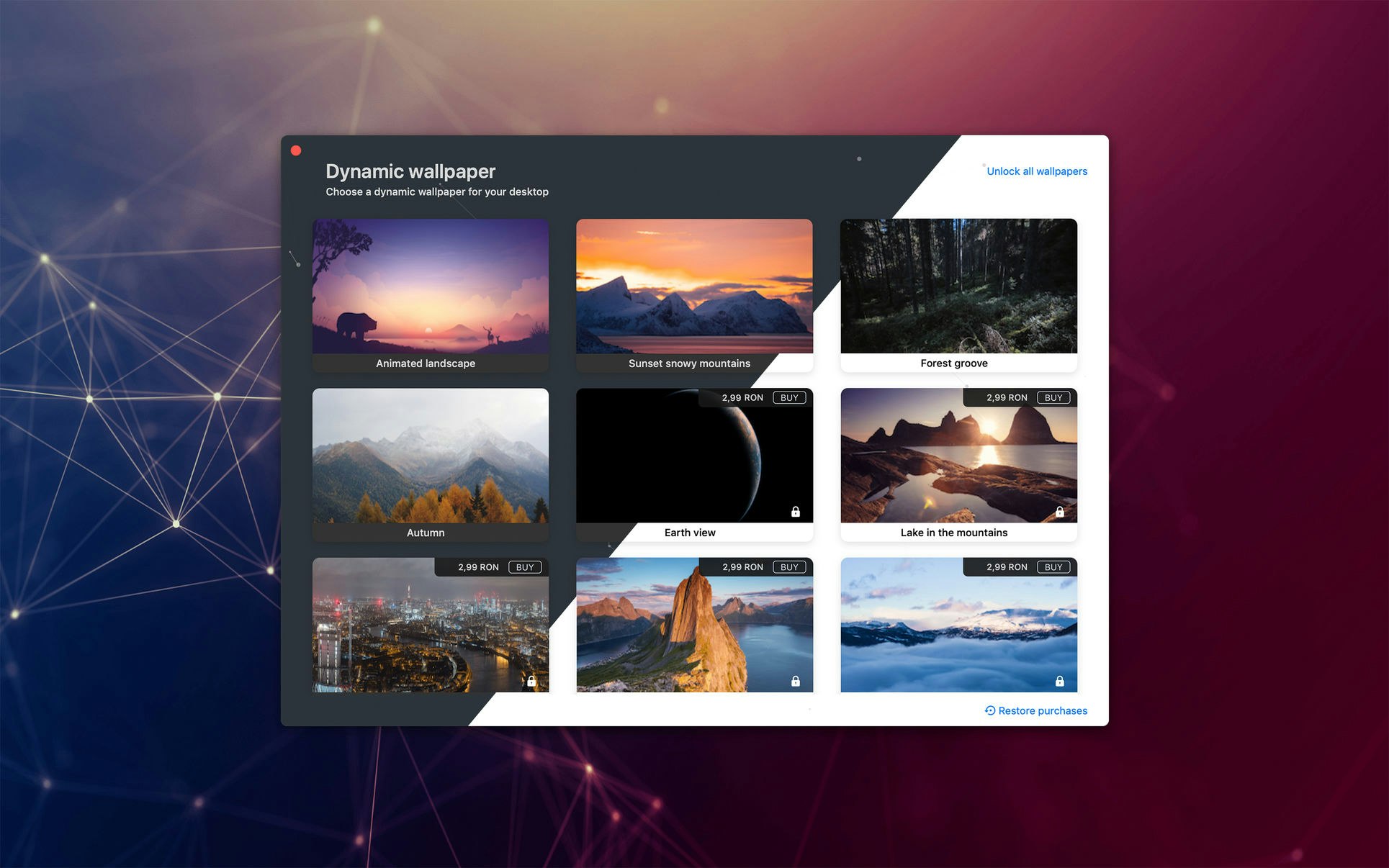 Dynamic wallpaper gallery image