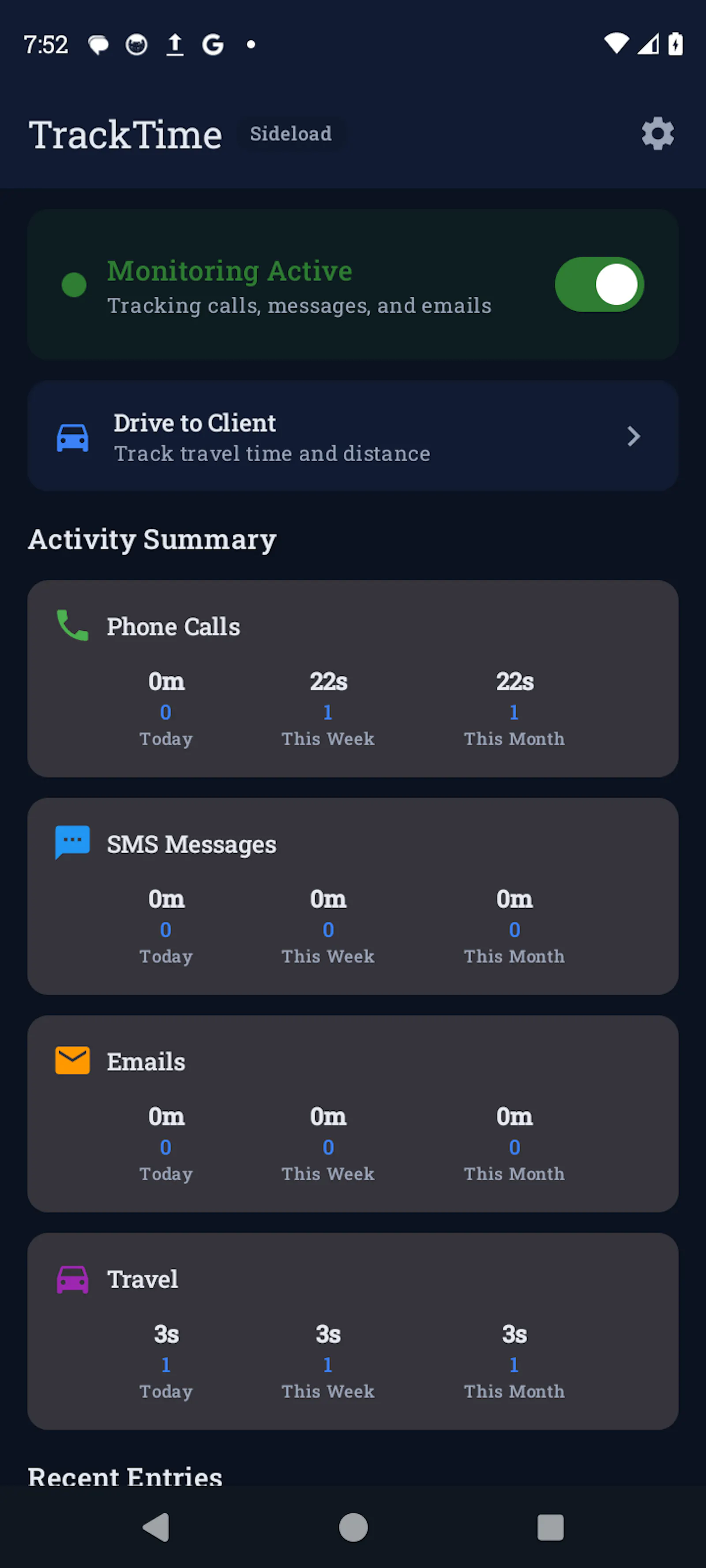 TrackTime screenshot 2