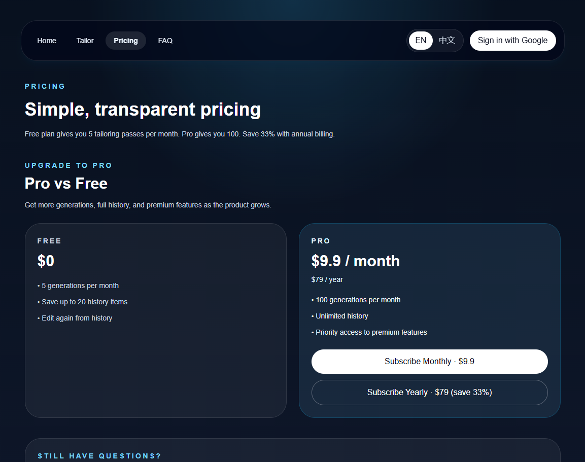 Resume Tailor gallery image