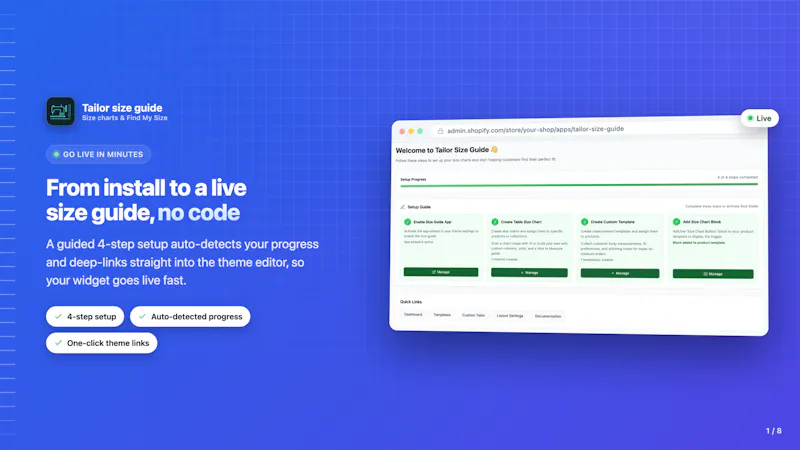 Size Chart & Size Recommender  screenshot 1