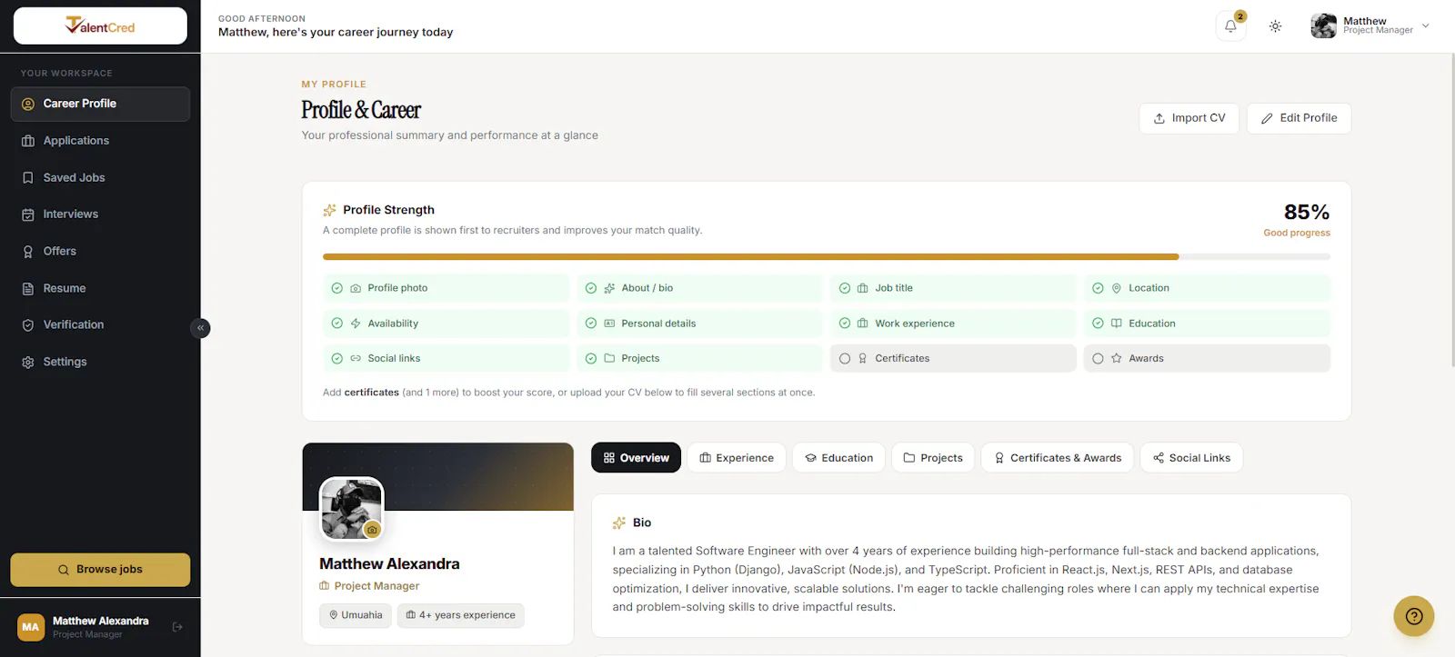 Talentcred screenshot 4