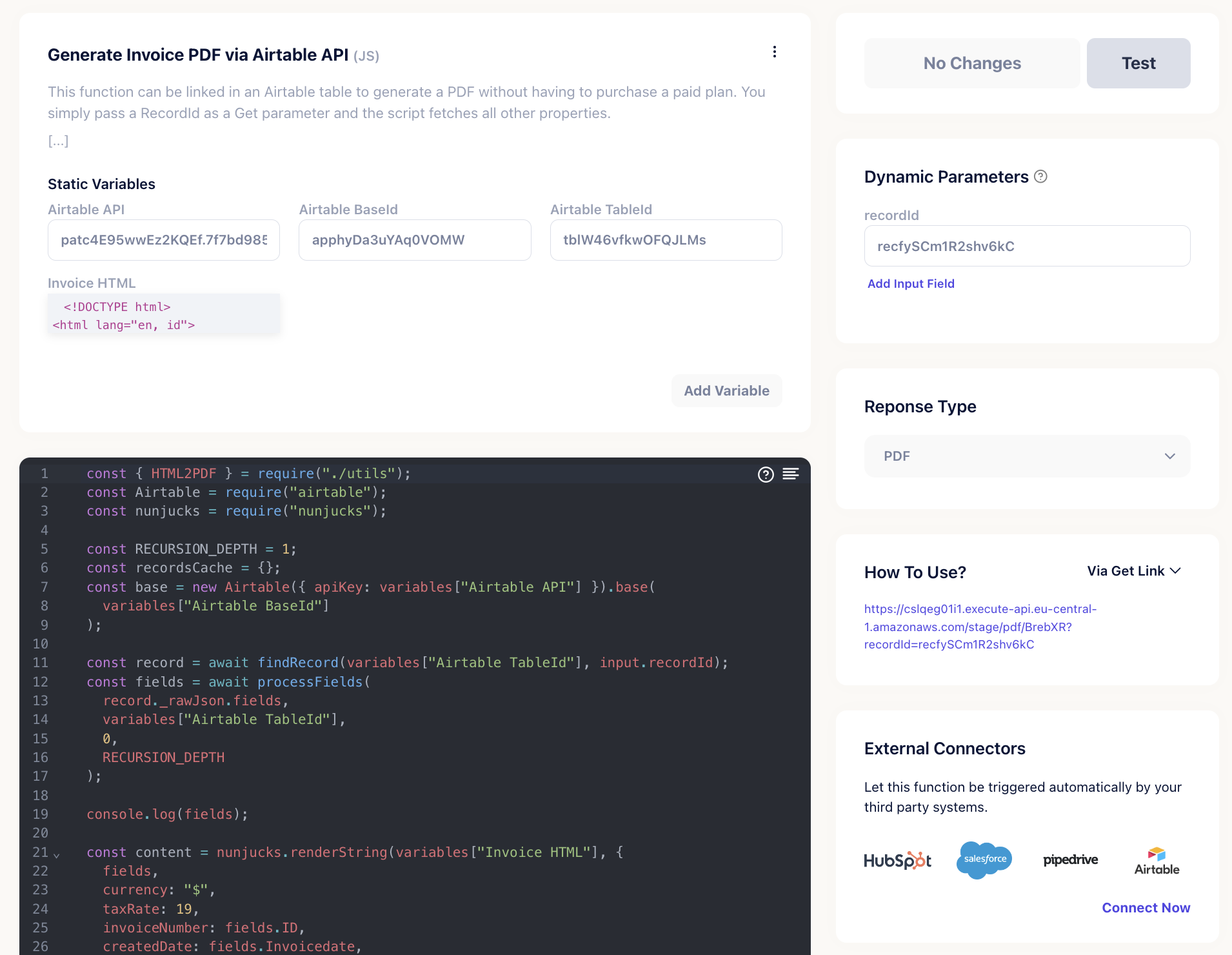 startuptile CustomJS-Integrate custom logic with JavaScript into any software