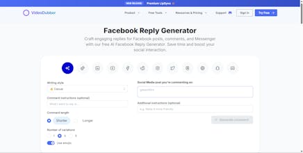 Facebook Reply Generator gallery image
