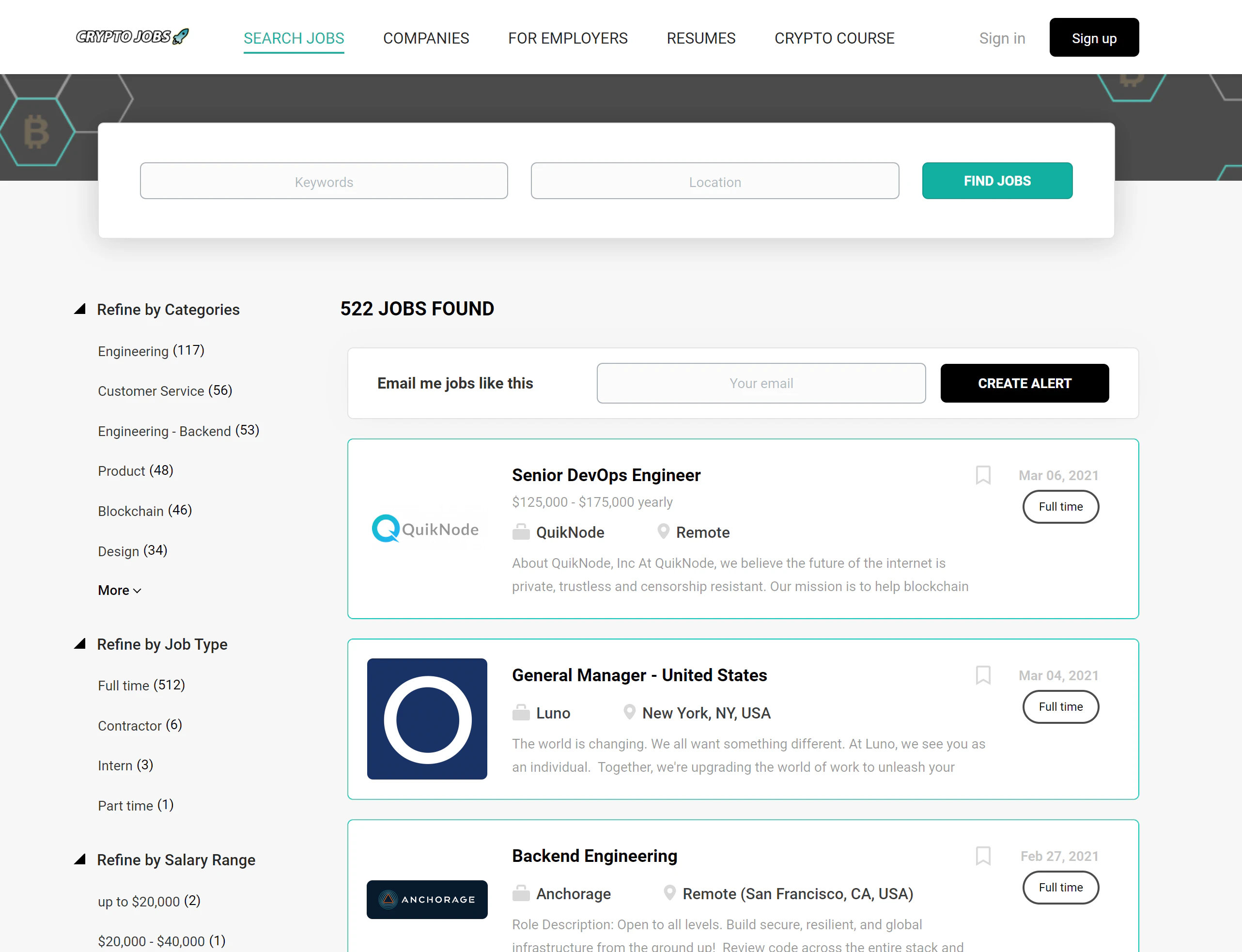 Pomp Crypto Jobs: Premier job board for careers in Bitcoin & cryptocurrency  | Product Hunt