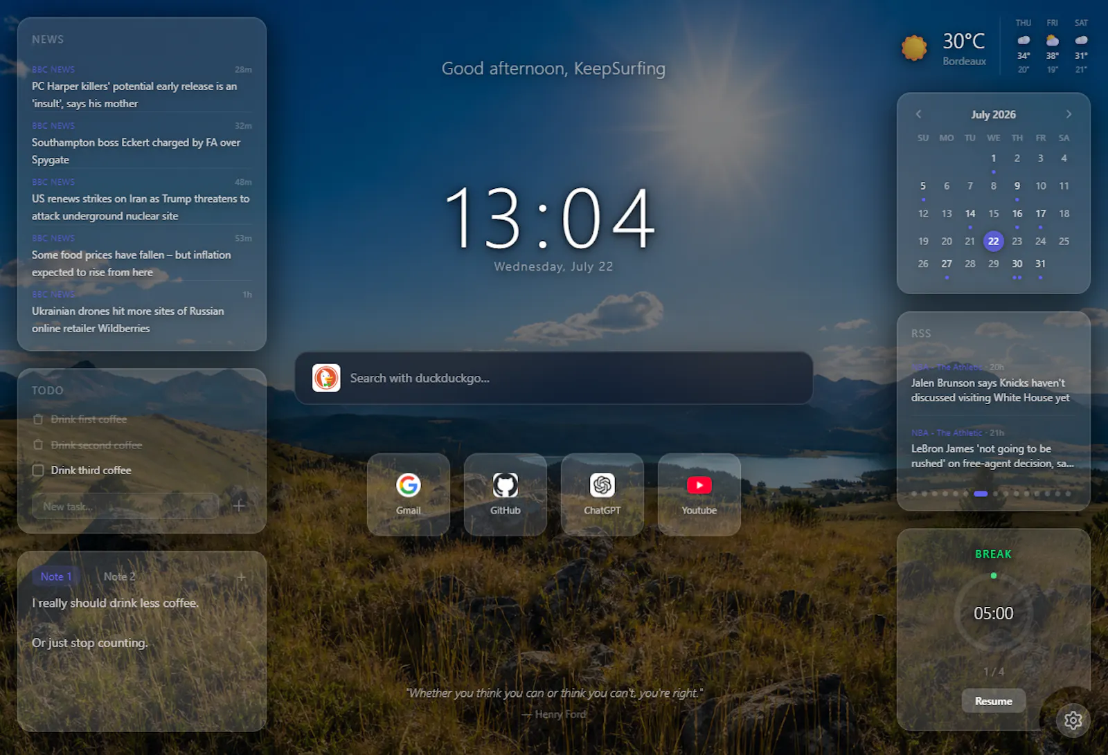 Tabrise — Your custom new tab screenshot 3