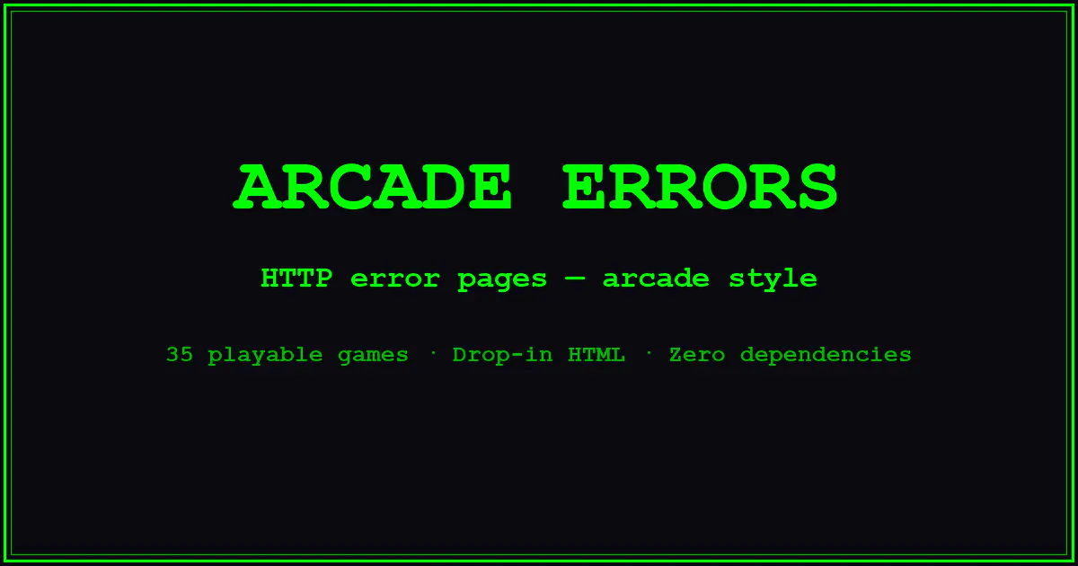 Arcade Errors 제품 배너