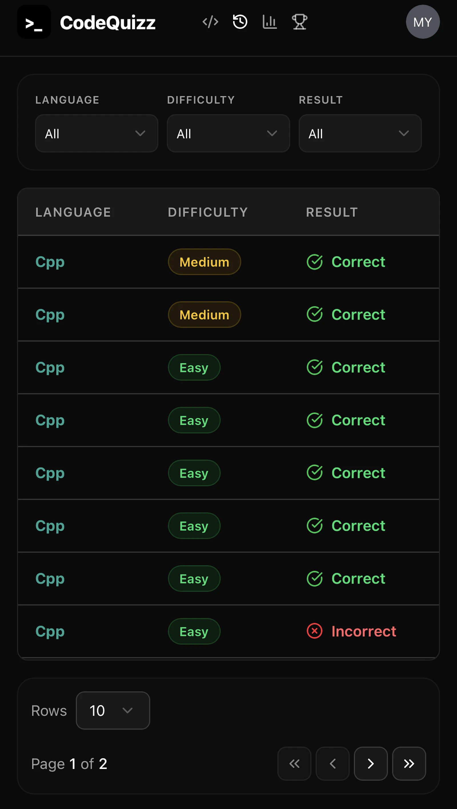 CodeQuizz screenshot 3
