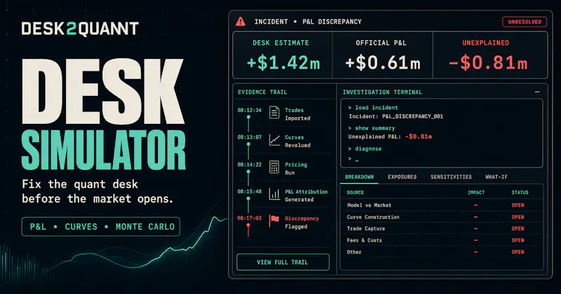 Desk2Quant Desk Simulator screenshot 1