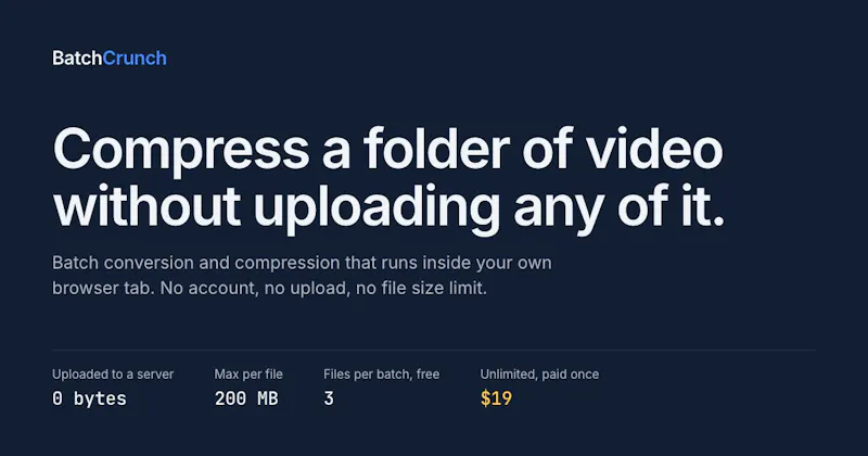 BatchCrunch screenshot 1