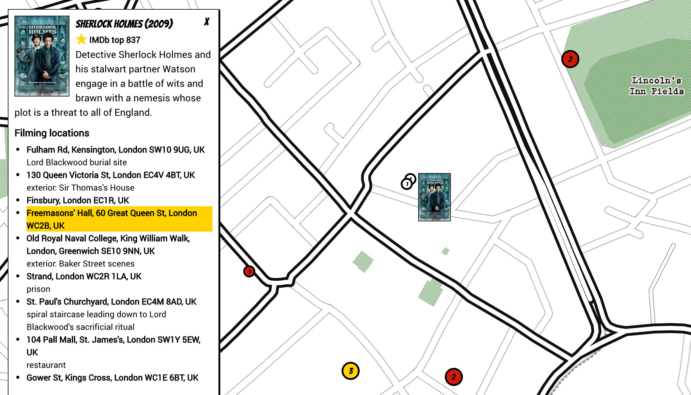Filming Location Map Image