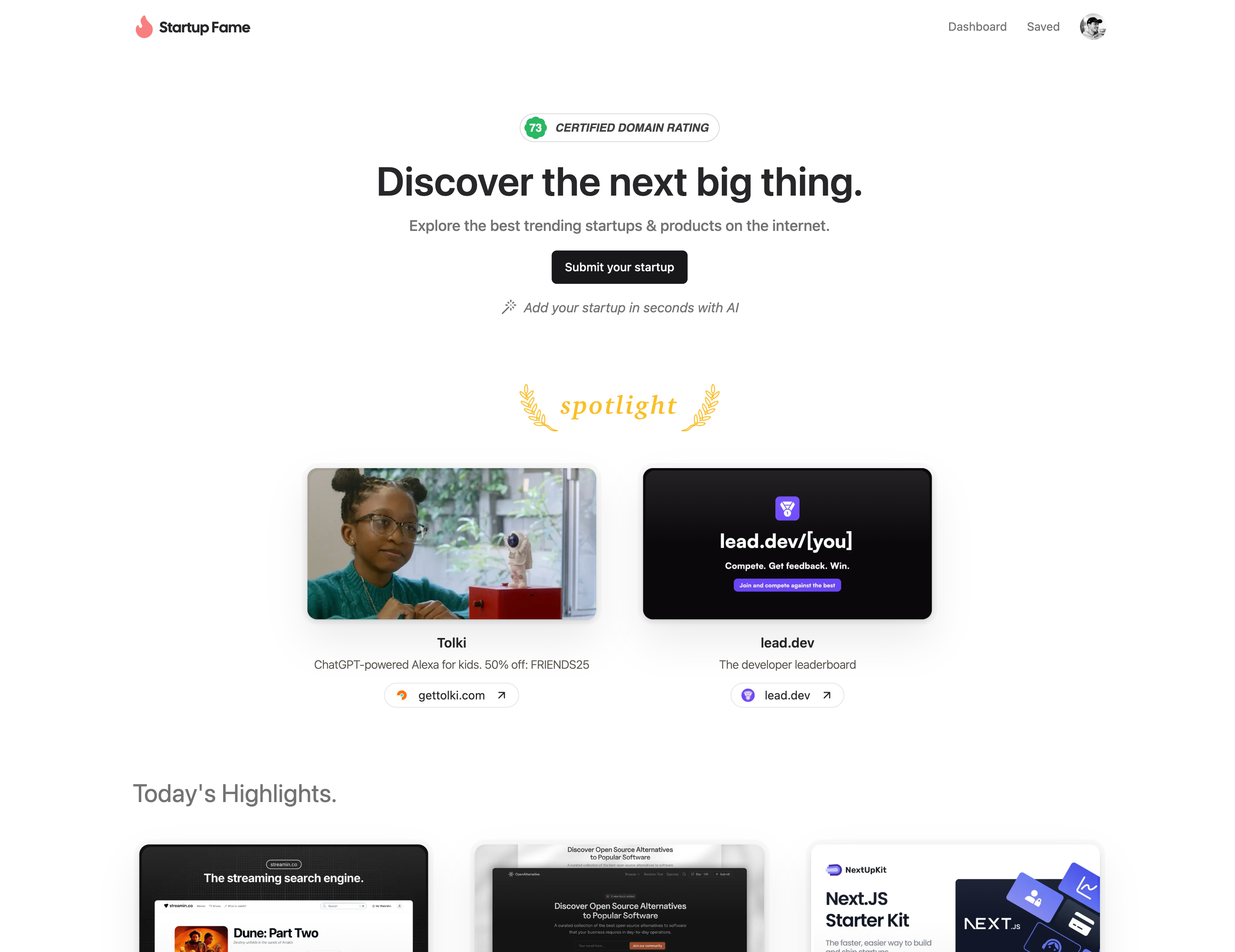 Fame di avvio - Scopri fantastici startup media 2