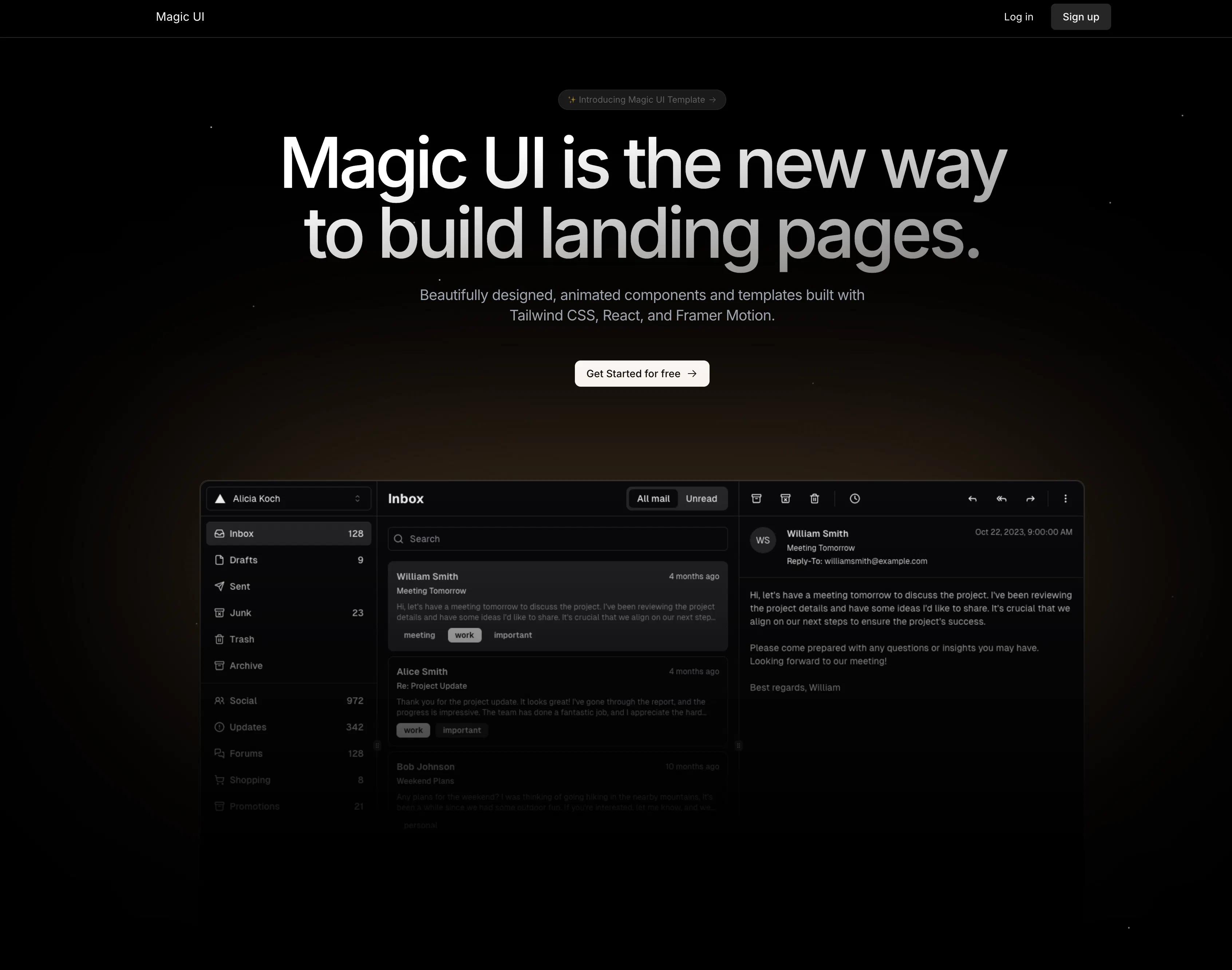 Magic Ui Website Magic UI: UI library for Design Engineers | Product Hunt