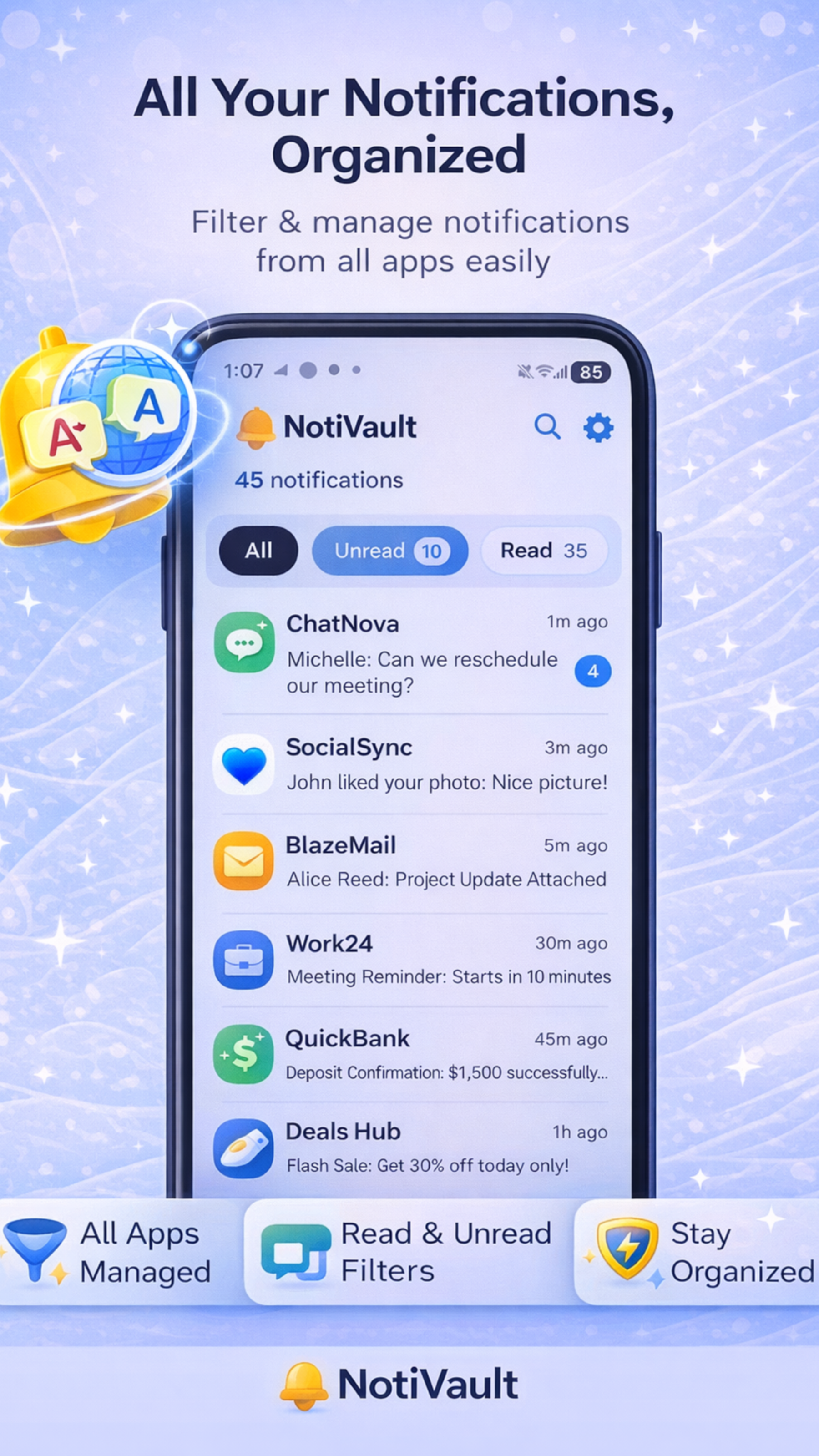 Noti Vault - Notification History App gallery image