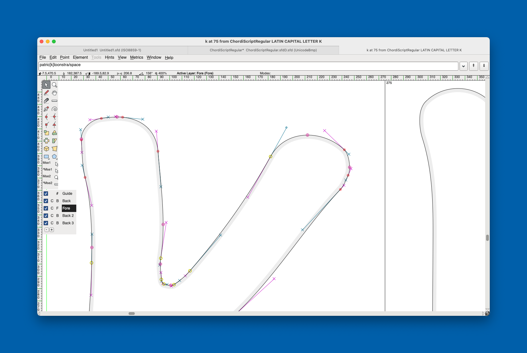 FontForge gallery image