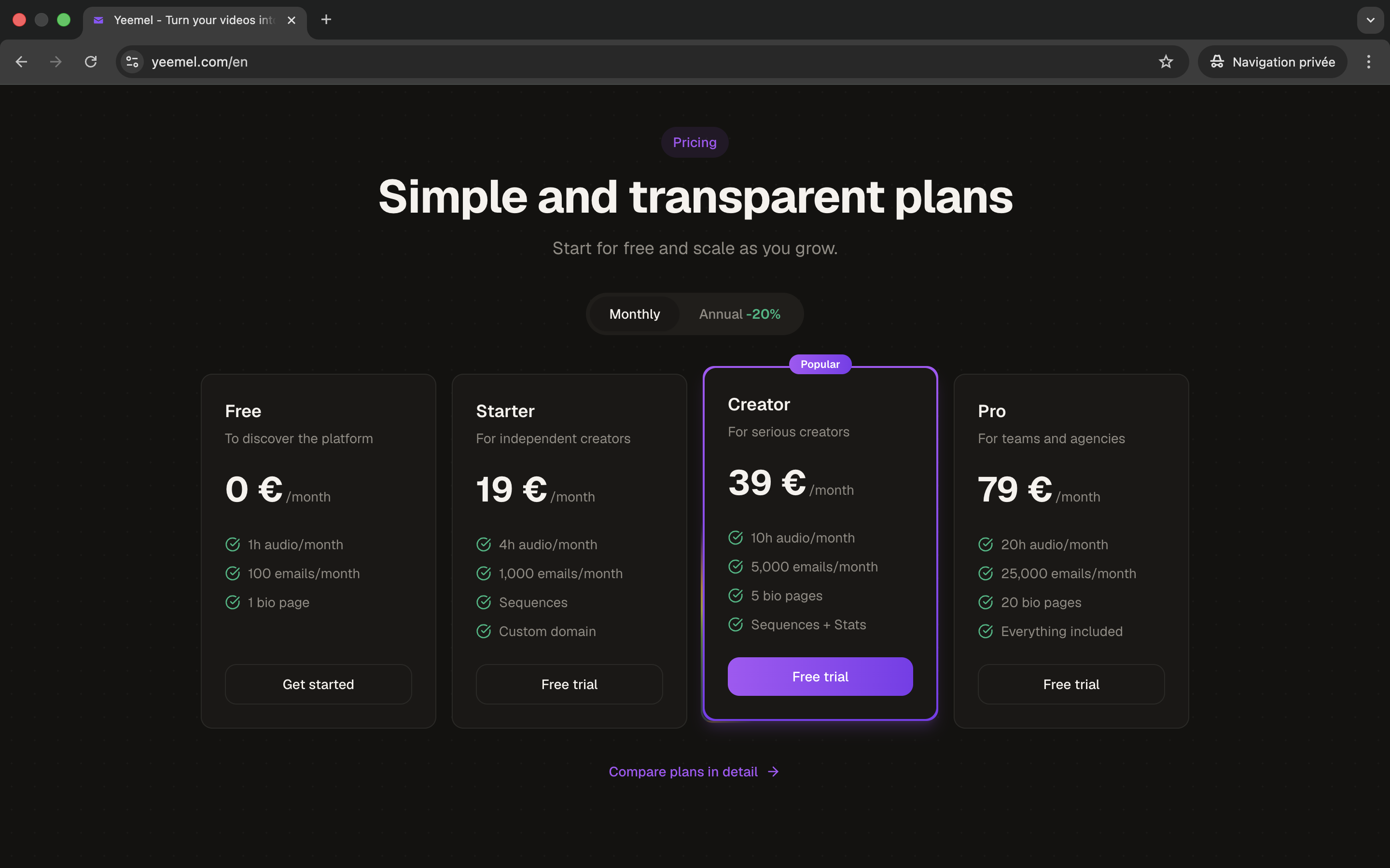 Yeemel - Screenshot 3 showing product features and functionality