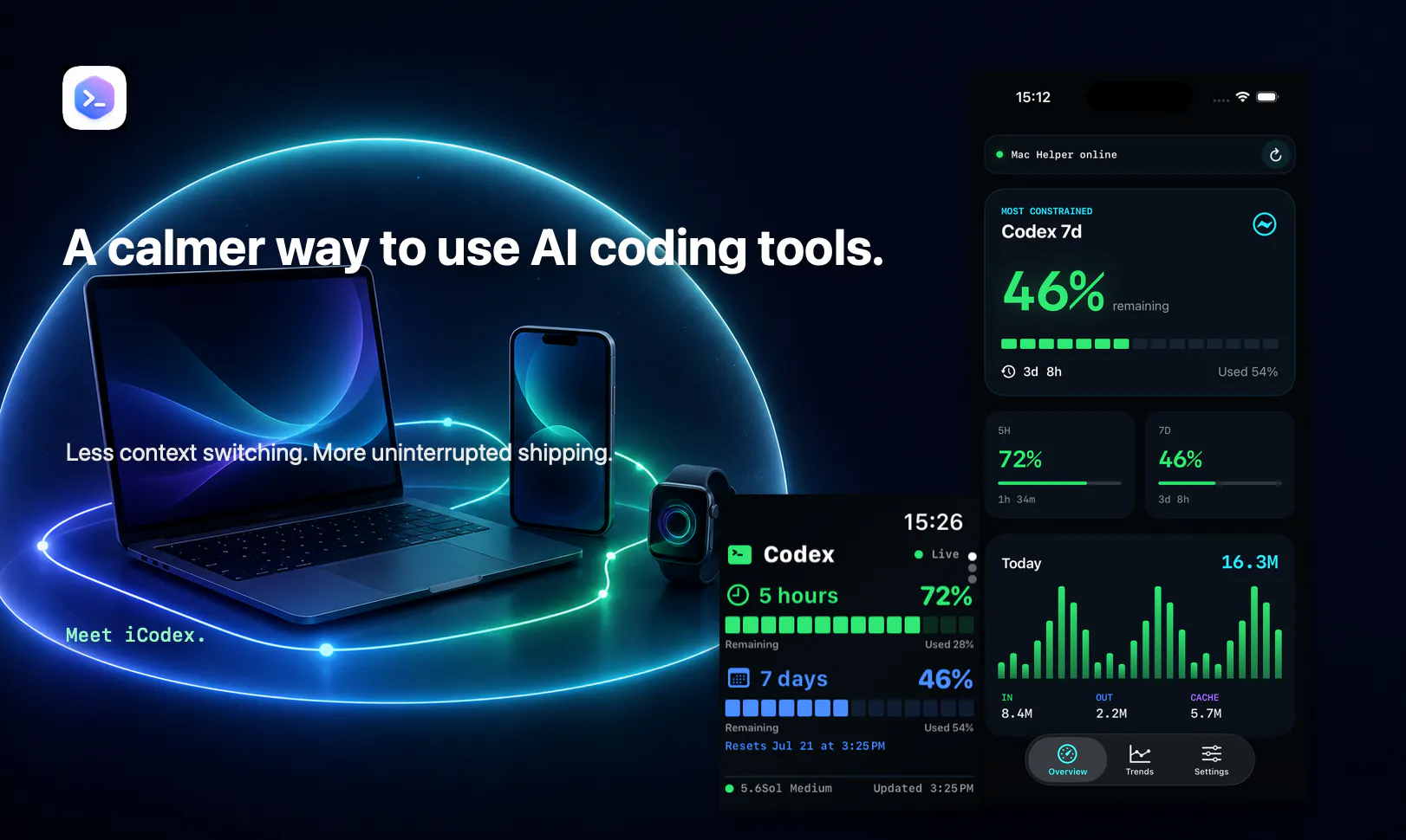 iCodex: Claude & Codex Usage gallery image