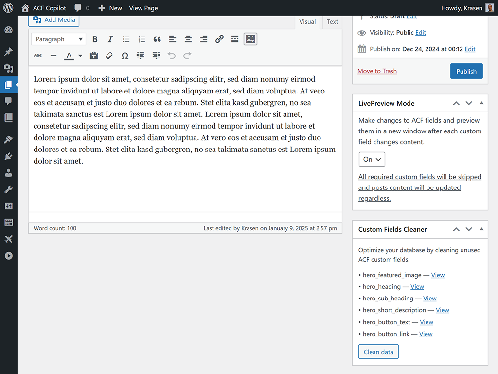 Advanced Custom Fields Copilot - Improve your ACF workflow and development process media 4