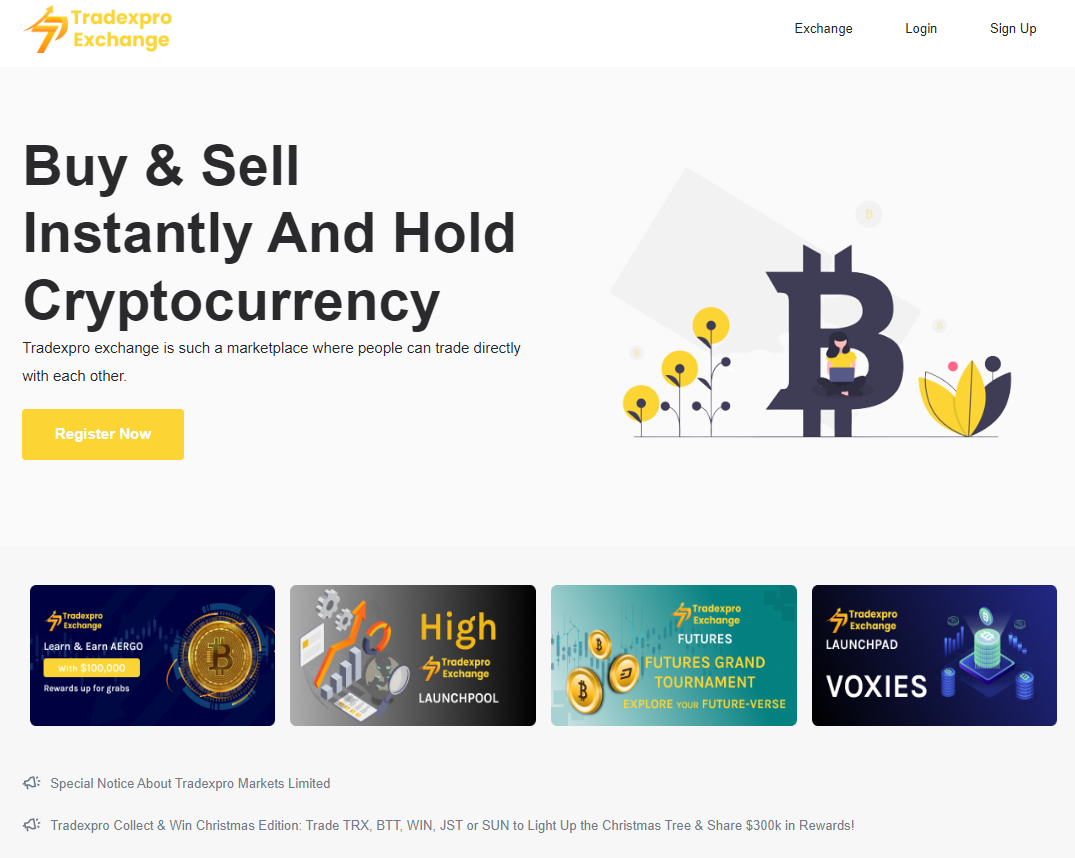 TradexPro Exchange 암호화 구매 판매 media 2