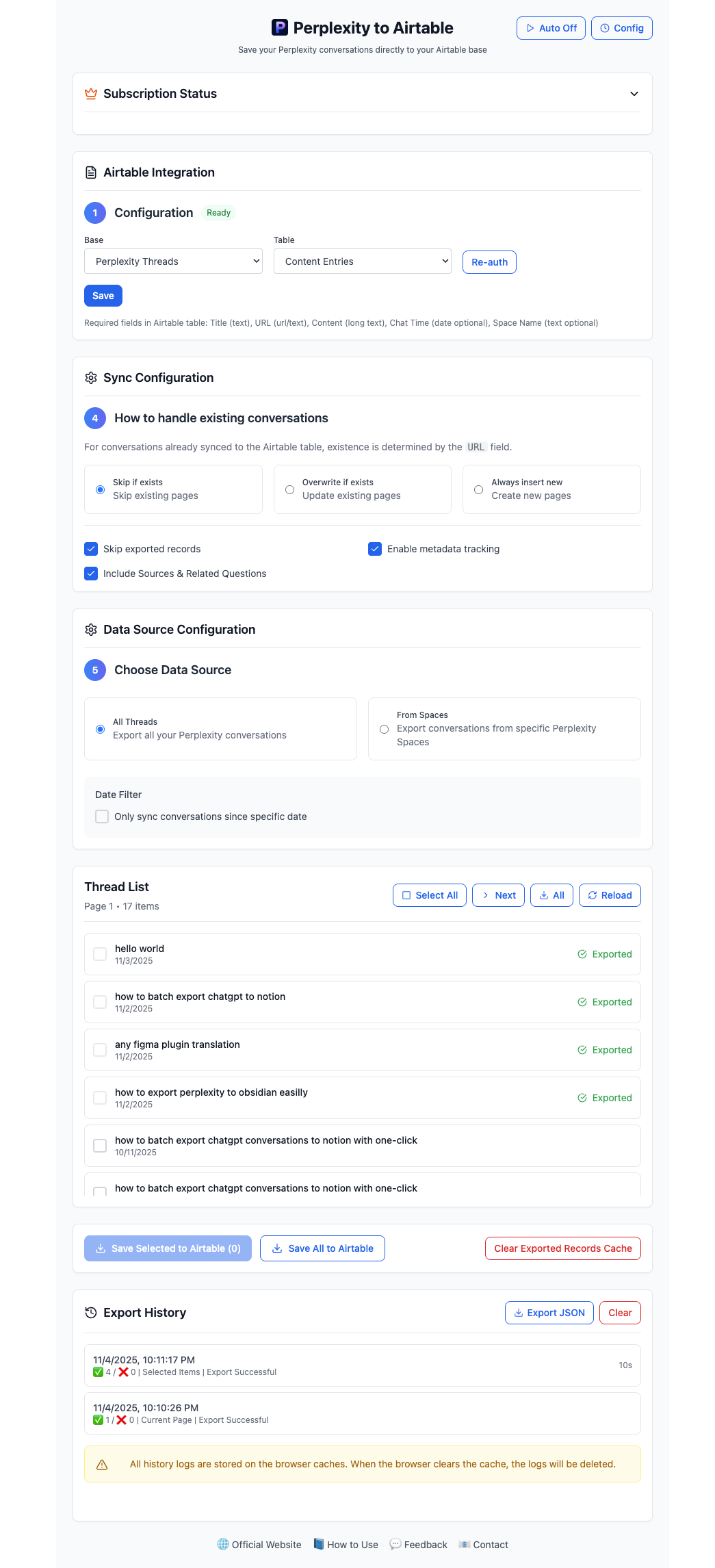 Perplexity to Airtable - Screenshot 2 preview