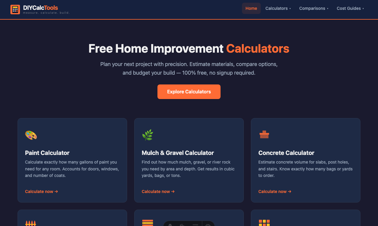 Free Home Improvement Calculators gallery image