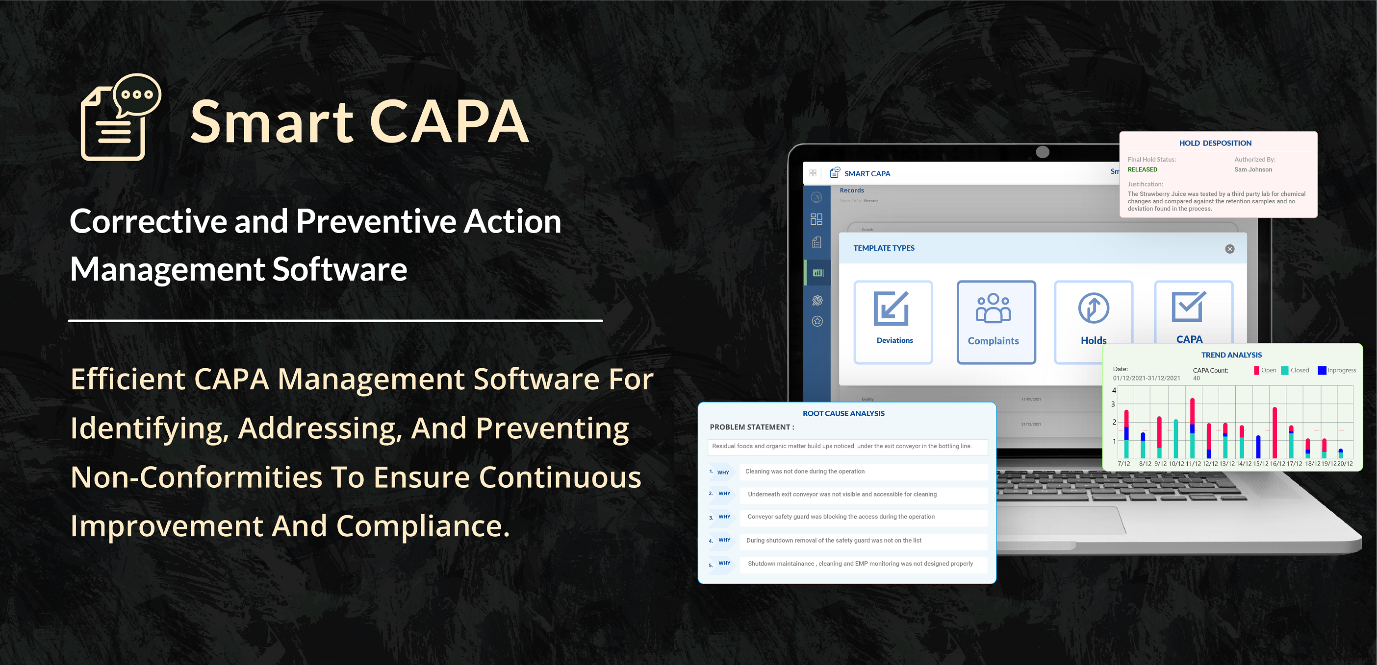 Smart Capa - Effektive Ursache für Ursache und CAPA -Management -Software Medien 2
