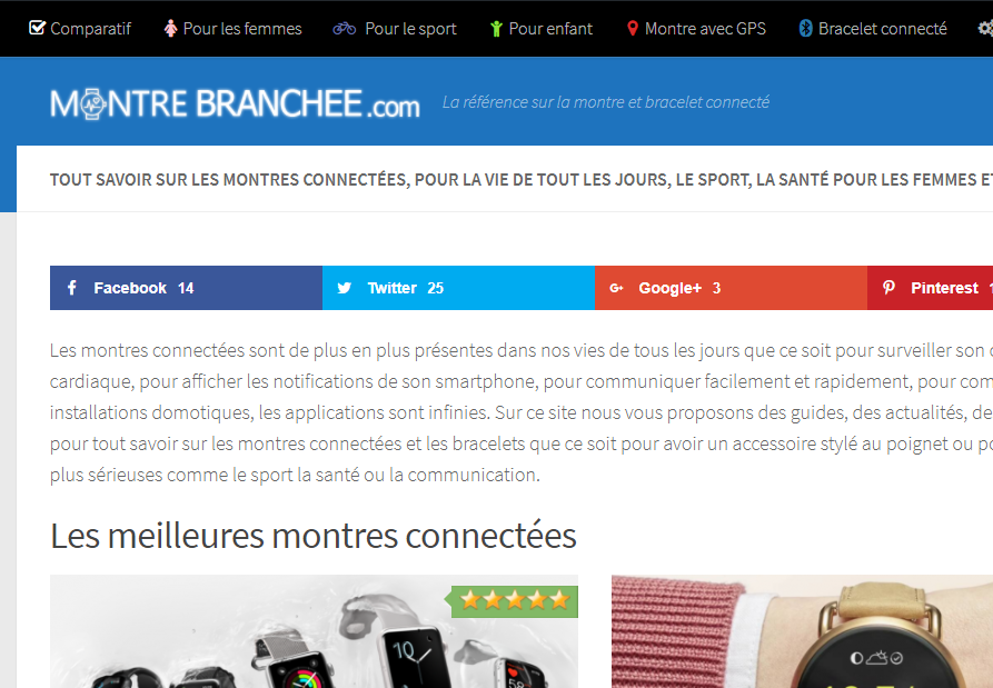 Comparateur de montre connectée