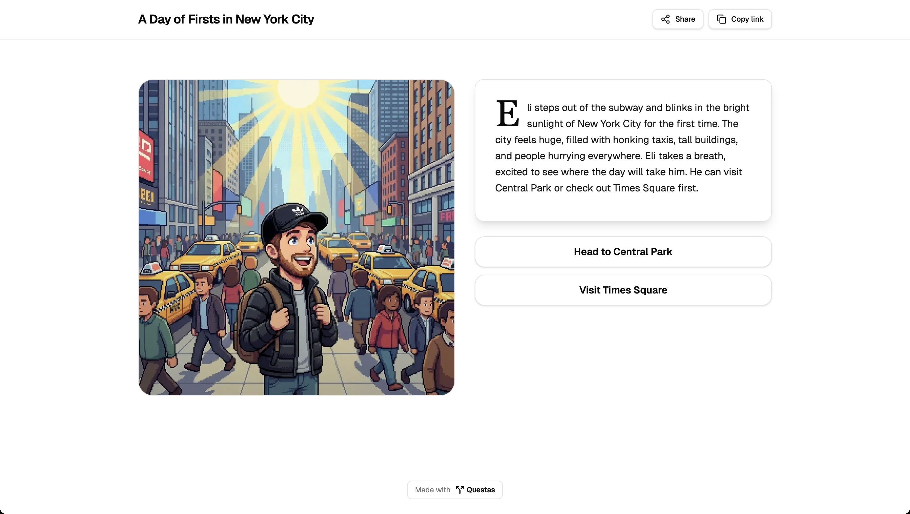 Questas - Screenshot 2 showing product features and functionality