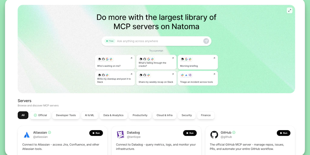 Natoma Playground:無需設定,快速探索與測試 MCP 伺服器的簡便工具