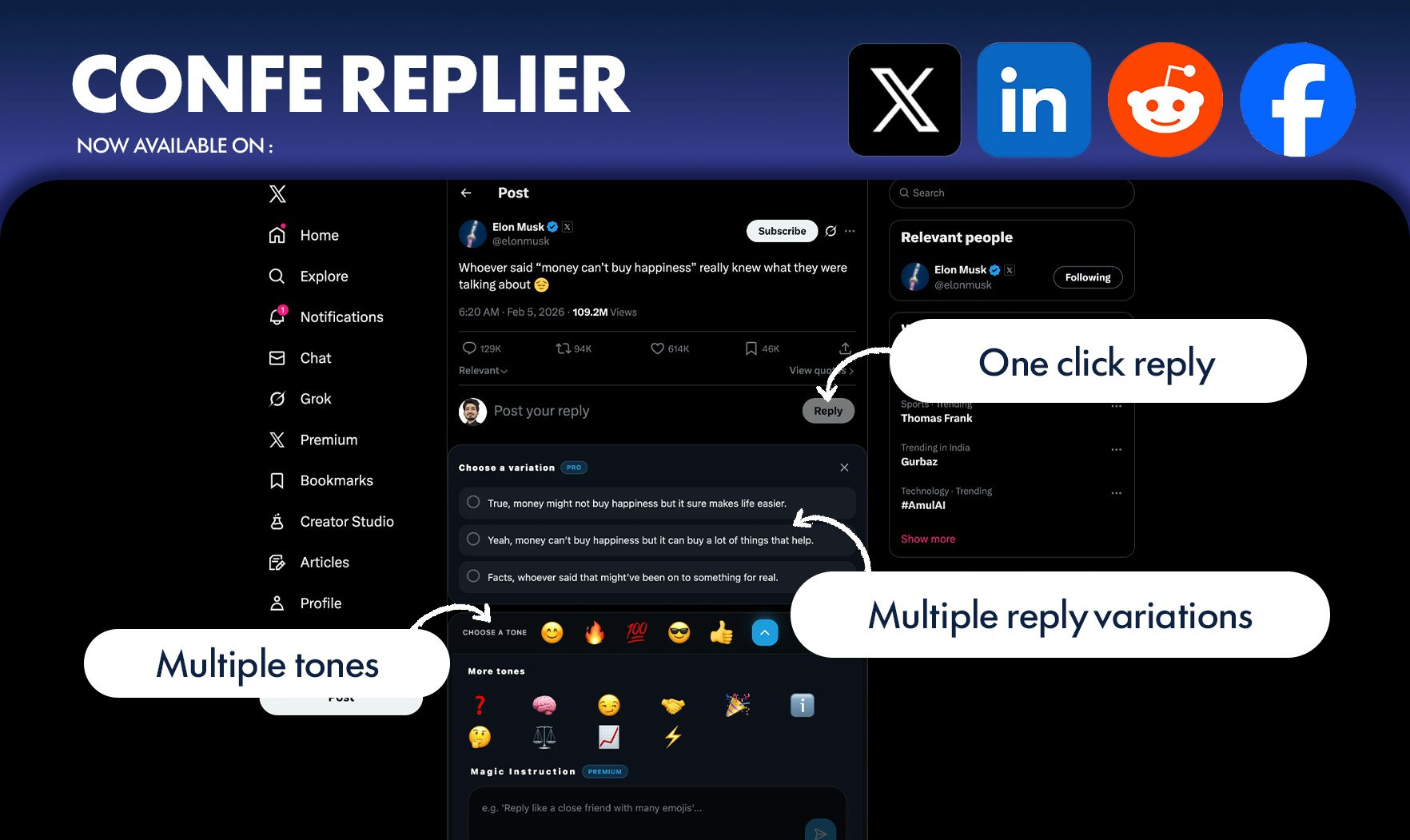 Confe Replier – AI Reply Tool gallery image