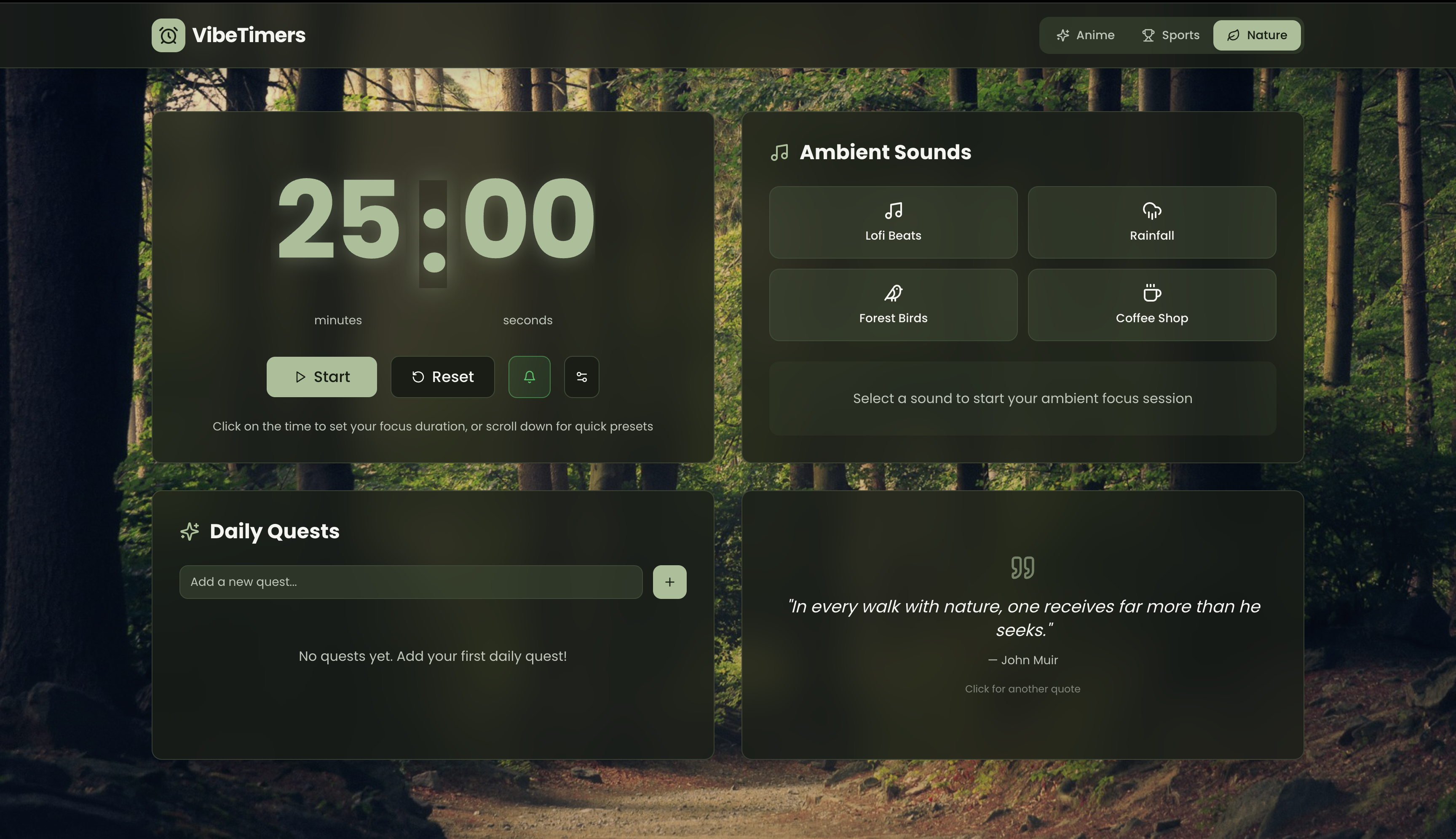 VibeTimers - Screenshot 2 showing product features and functionality