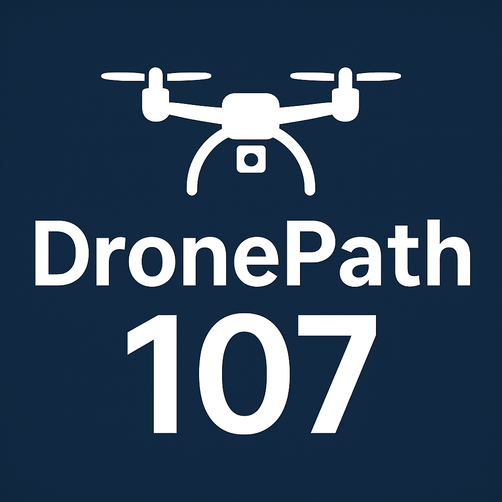 DronePath 107 - Product Hunt launch logo and brand identity