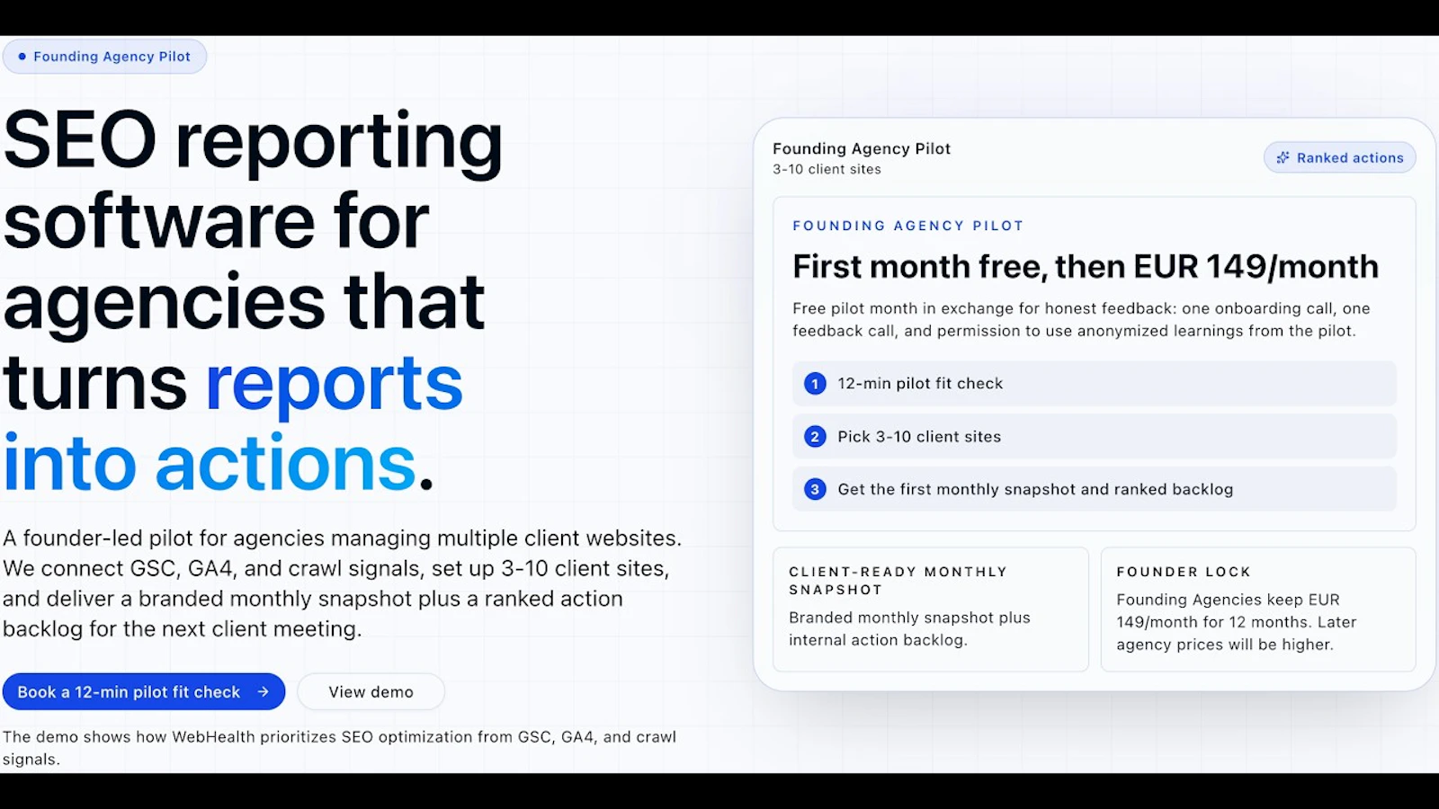 WebHealth SEO Backlog screenshot 1 (video preview)
