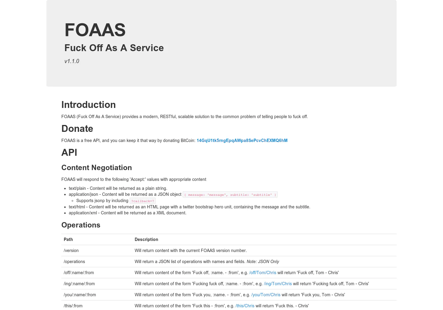 FOAAS (F*ck Off As A Service)