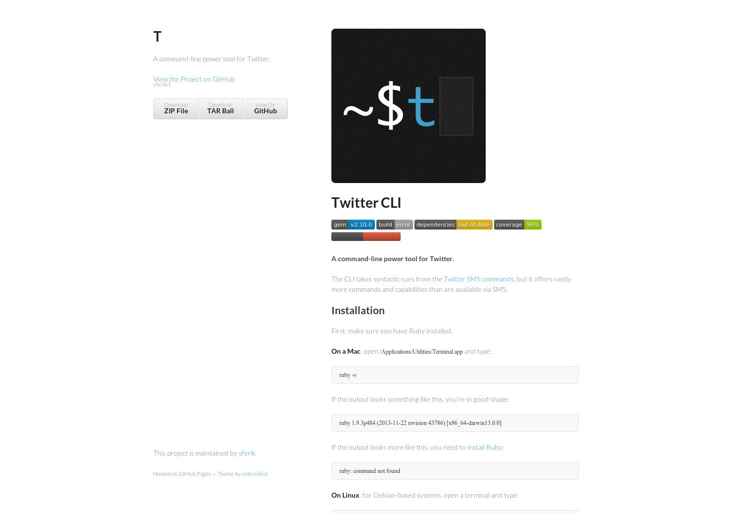 Twitter Cli