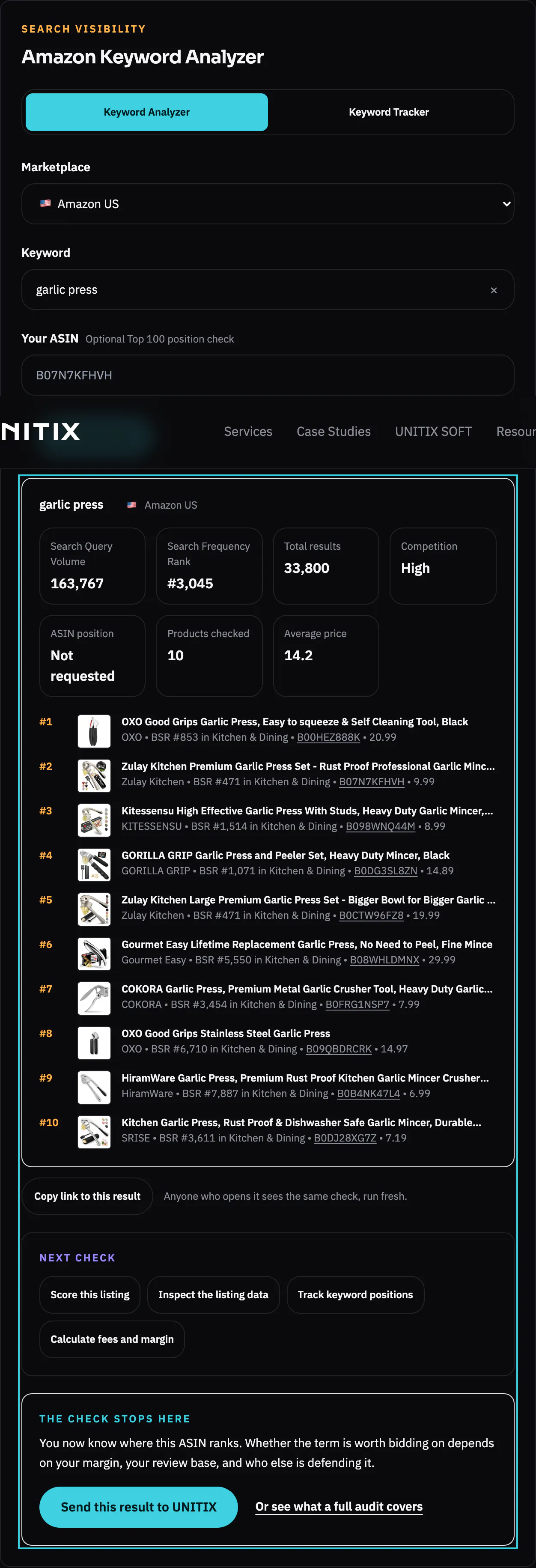 UNITIX Amazon Seller Tools gallery image