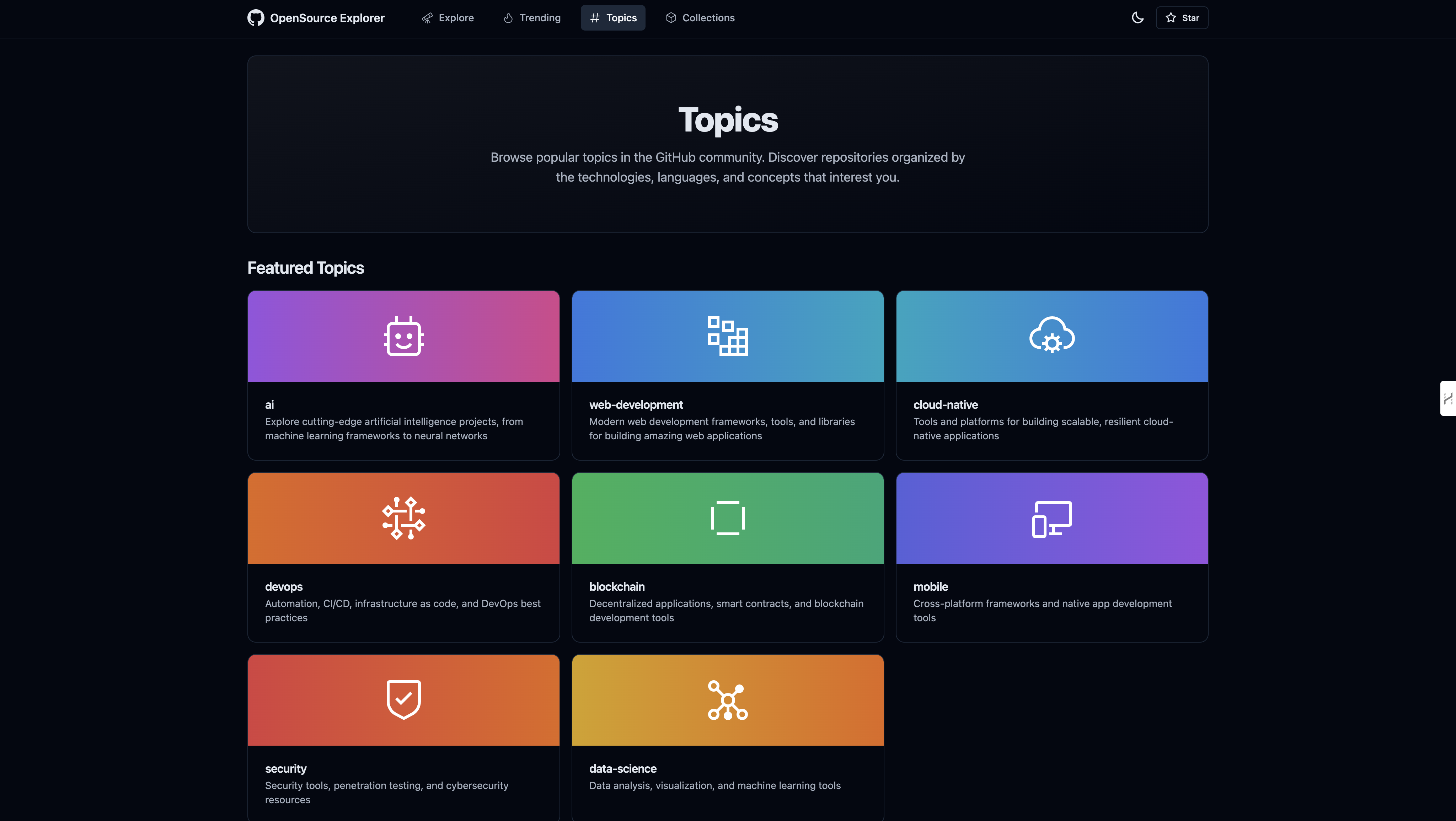 Github ओपन सोर्स एक्सप्लोरर - एक आधुनिक ओपन-सोर्स प्रोजेक्ट एक्सप्लोरर। मीडिया 8