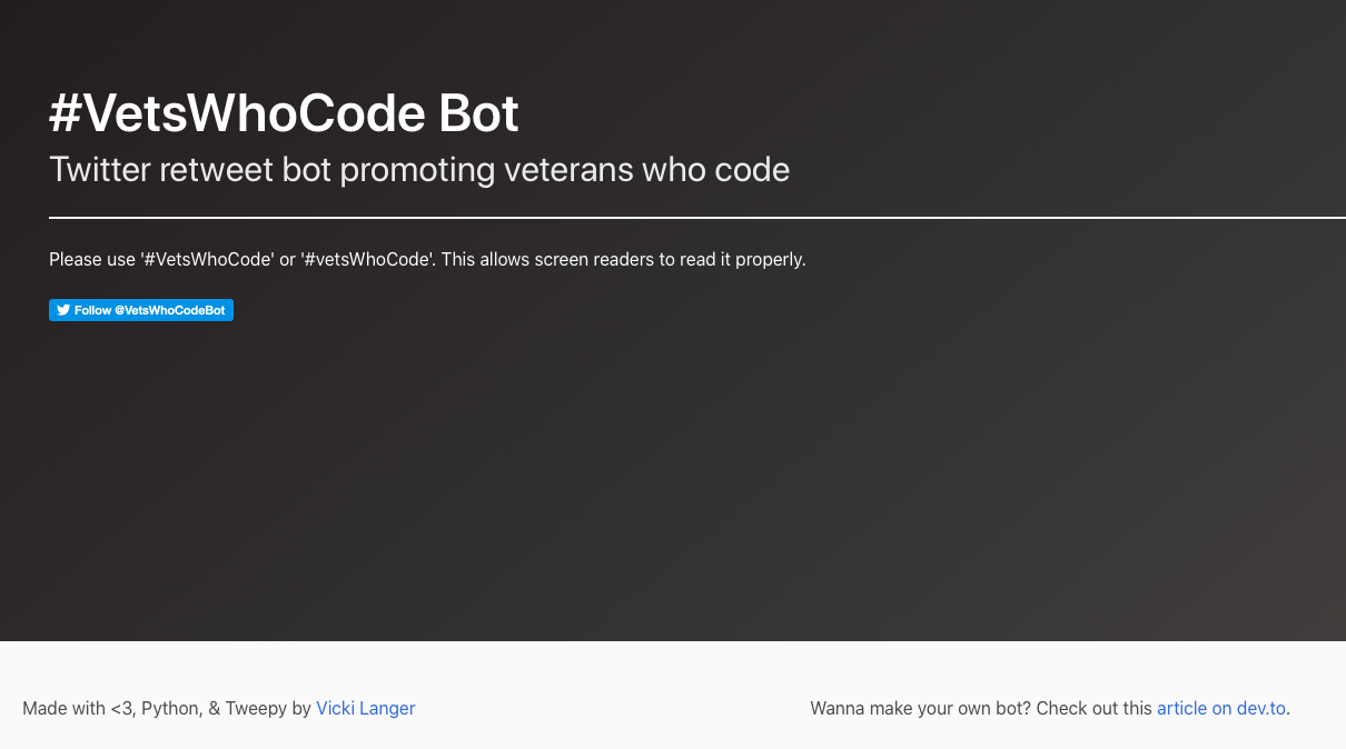 Vets Who Code Bot gallery image