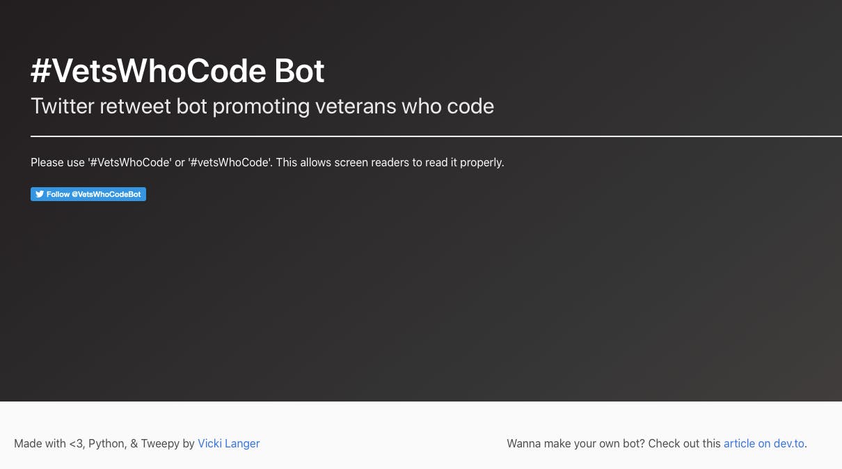 Vets Who Code Bot media 1