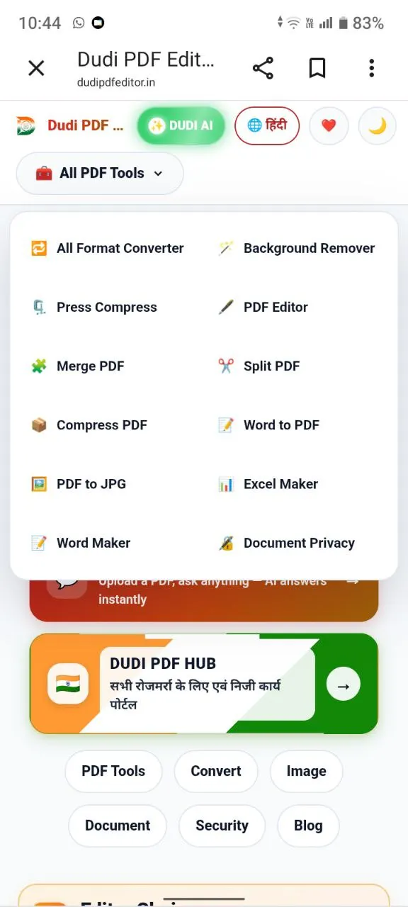 Dudi PDF Editor — Online free PDF editor gallery image