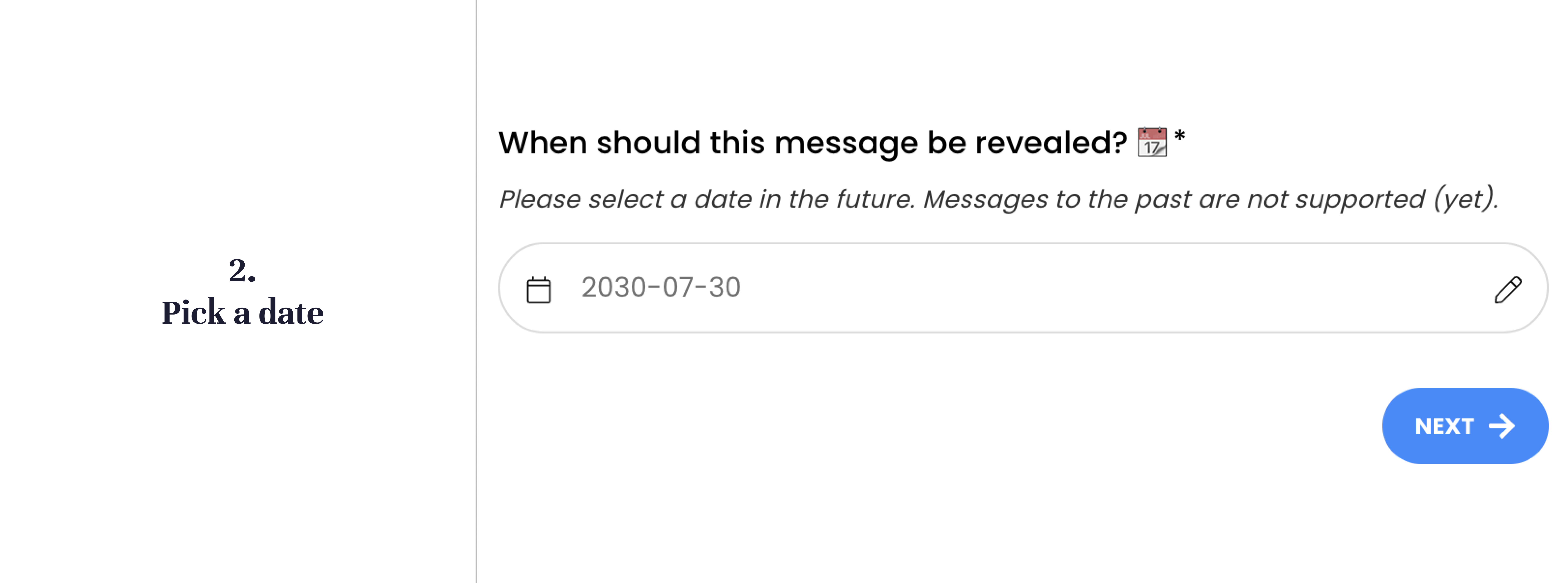 Mídia 3 de Ferramenta de responsabilidade e definição de metas - Registre uma mensagem e um cronograma Envie-o para sua caixa de entrada de e-mail