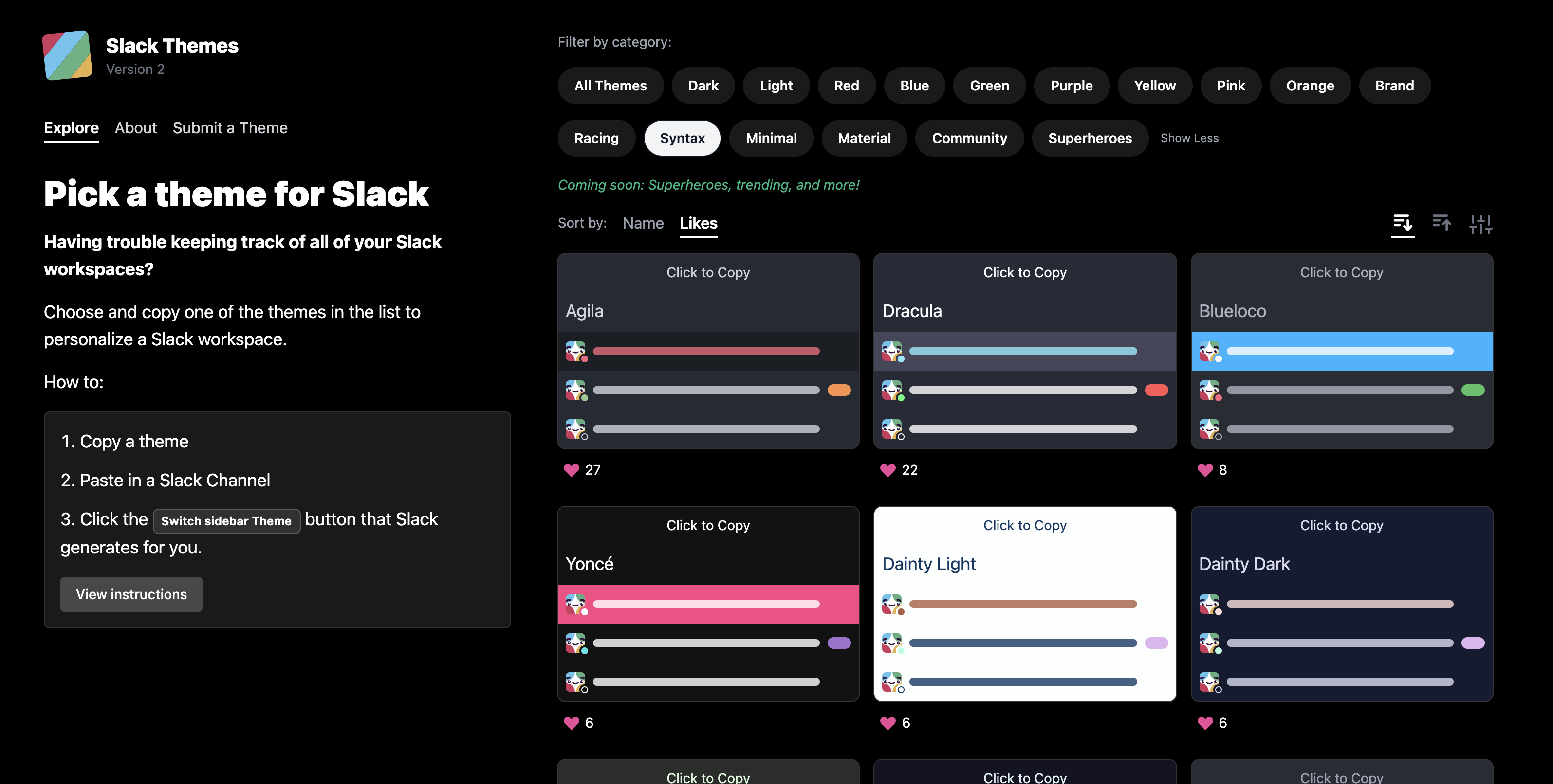Slack Themes gallery image