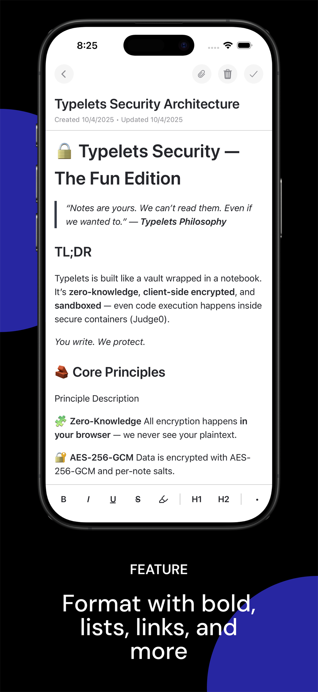 Typelets Secure Encrypted Notes gallery image