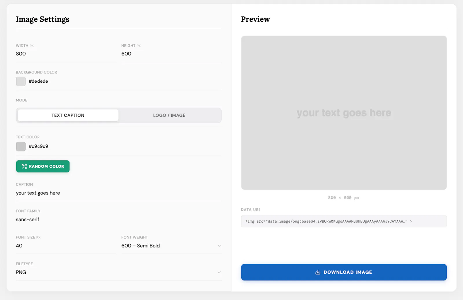 Placeholder image generator screenshot 3